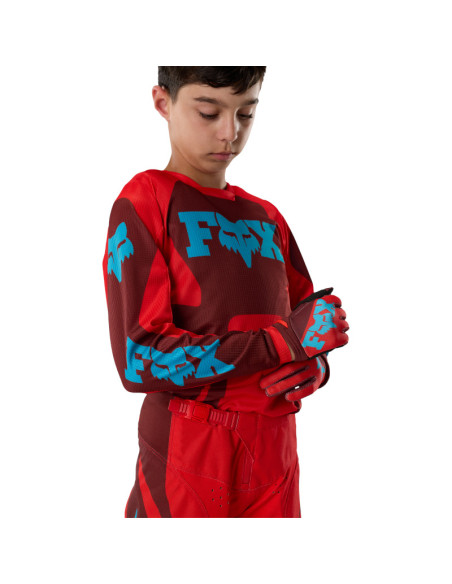 Tenue cross enfant Fox 2027 180 Raid - Rouge