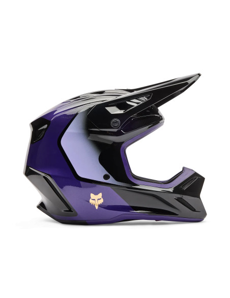 Casque cross Fox 2027 V3 Drip - Noir Violet