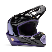 Casque cross Fox 2027 V3 Drip - Noir Violet 2