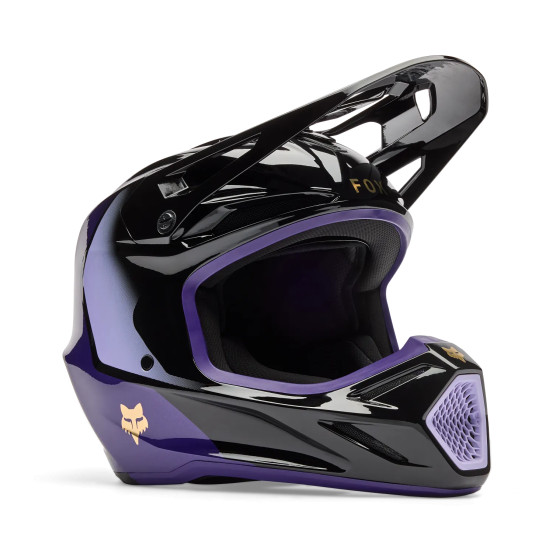 Casque cross Fox 2027 V3 Drip - Noir Violet