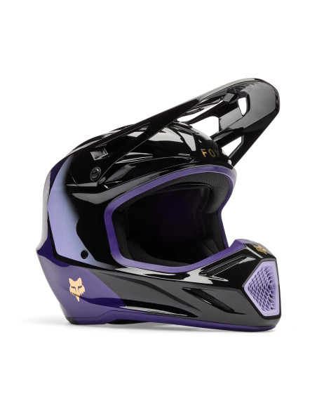 Casque cross Fox 2027 V3 Drip - Noir Violet