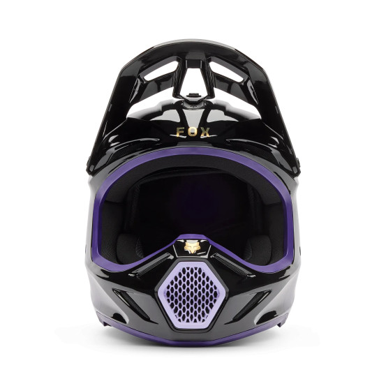Casque cross Fox 2027 V3 Drip - Noir Violet