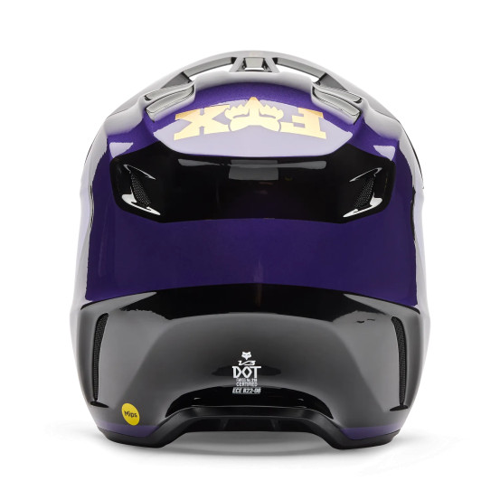 Casque cross Fox 2027 V3 Drip - Noir Violet