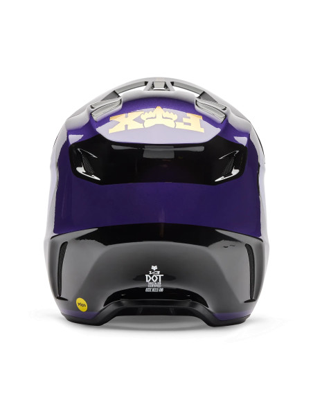 Casque cross Fox 2027 V3 Drip - Noir Violet
