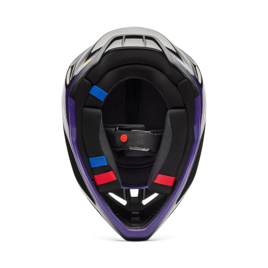 Casque cross Fox 2027 V3 Drip - Noir Violet