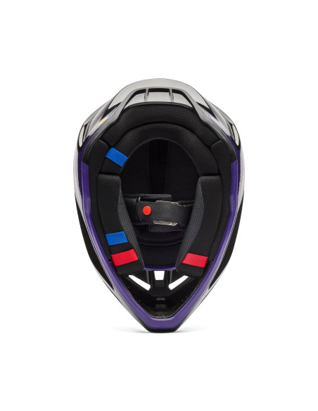 Casque cross Fox 2027 V3 Drip - Noir Violet