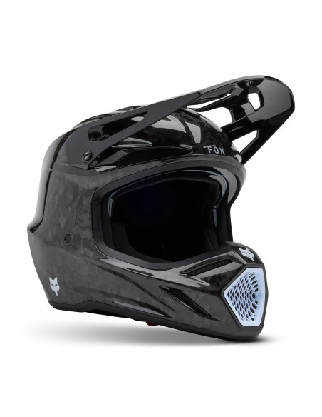 Casque cross Fox 2027 V3 RS Carbon Solid - Noir
