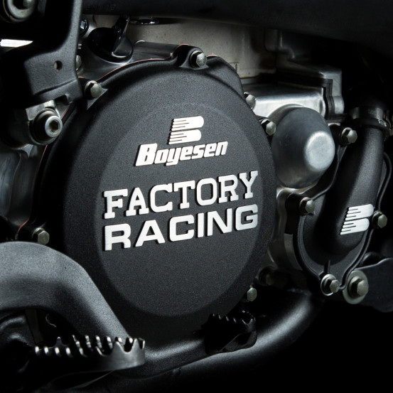Couvercle de carter d'embrayage BOYESEN Factory Racing - noir - HUSQVARNA / KTM