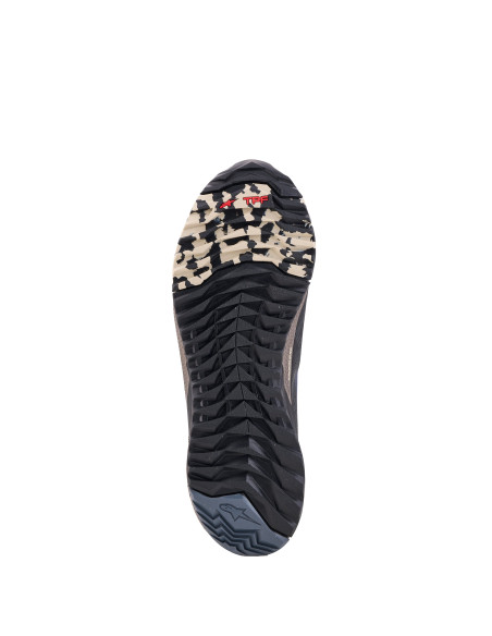 Baskets moto Alpinestars CR-X Gore-Tex - Noir Gris foncé Beige