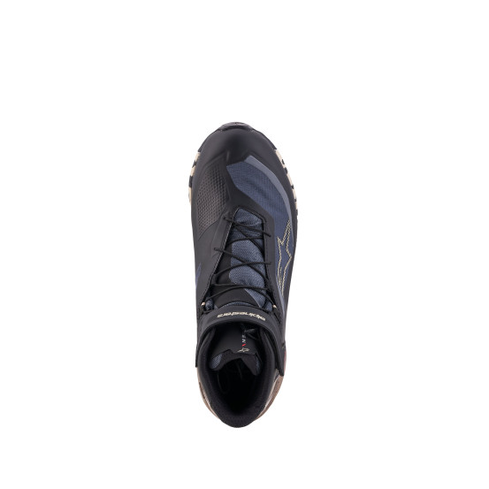 Baskets moto Alpinestars CR-X Gore-Tex - Noir Gris foncé Beige
