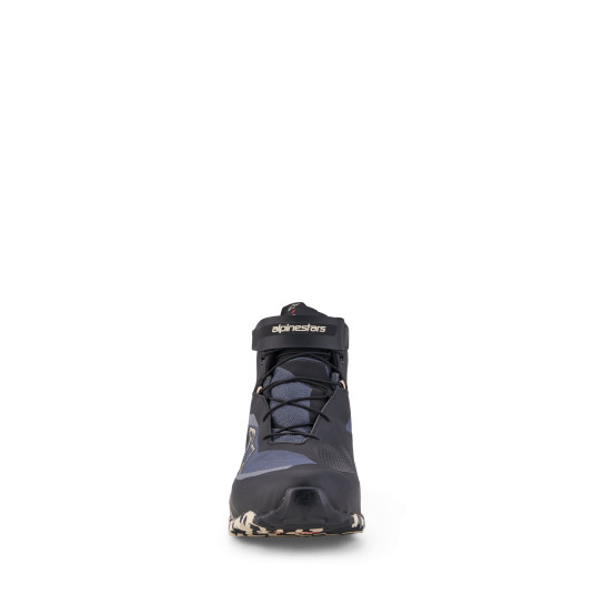 Baskets moto Alpinestars CR-X Gore-Tex - Noir Gris foncé Beige