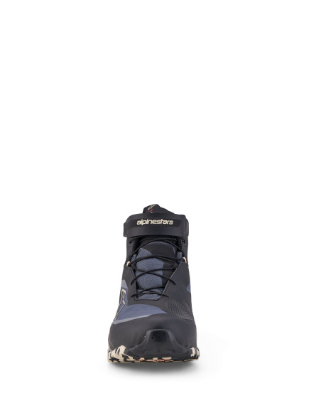 Baskets moto Alpinestars CR-X Gore-Tex - Noir Gris foncé Beige