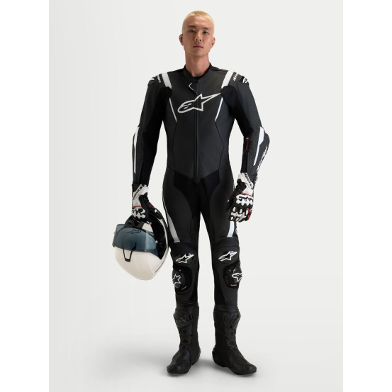 Combinaison cuir moto Alpinestars Missile V3 1 pièce - Noir Blanc