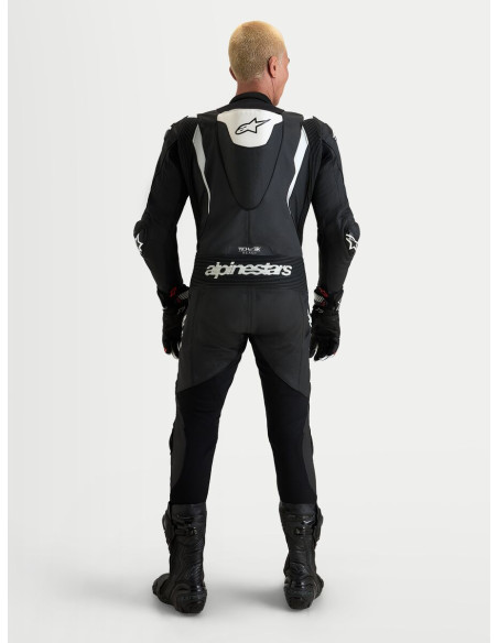 Combinaison cuir moto Alpinestars Missile V3 1 pièce - Noir Blanc