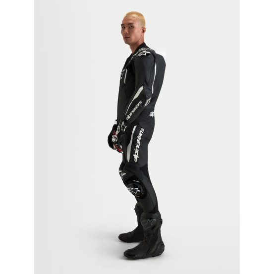 Combinaison cuir moto Alpinestars Missile V3 1 pièce - Noir Blanc