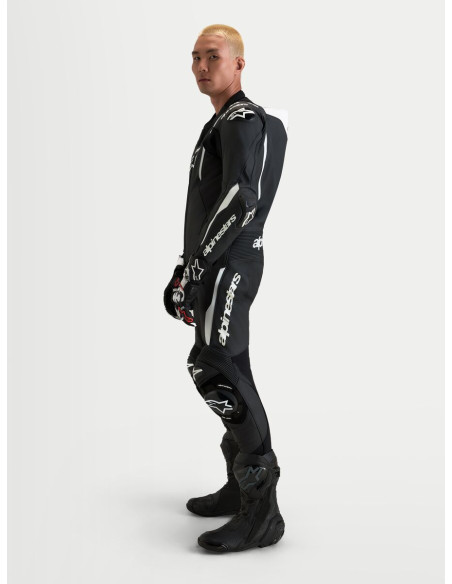 Combinaison cuir moto Alpinestars Missile V3 1 pièce - Noir Blanc