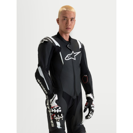 Combinaison cuir moto Alpinestars Missile V3 1 pièce - Noir Blanc