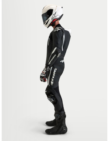 Combinaison cuir moto Alpinestars Missile V3 1 pièce - Noir Blanc
