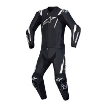 Combinaison cuir moto Alpinestars Missile V3 2 pièces - Noir Blanc