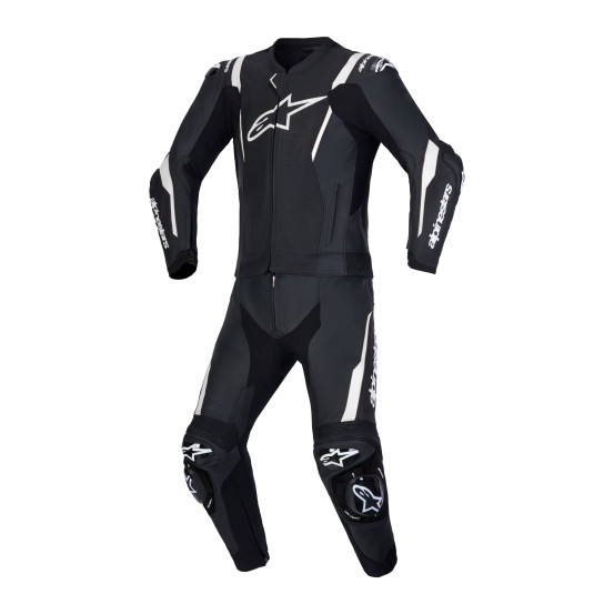 Combinaison cuir moto Alpinestars Missile V3 2 pièces - Noir Blanc