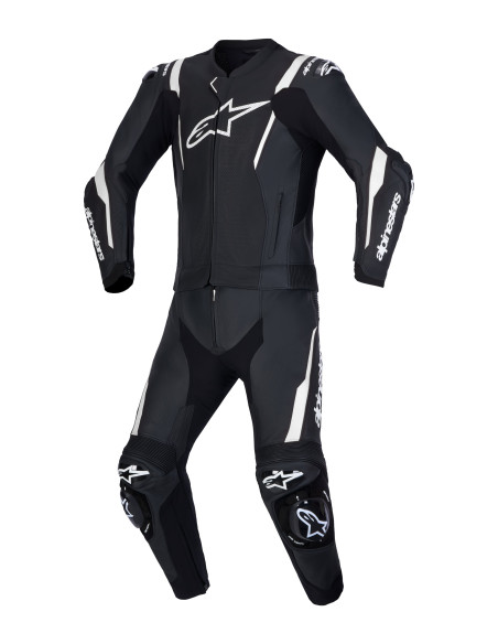 Combinaison cuir moto Alpinestars Missile V3 2 pièces - Noir Blanc