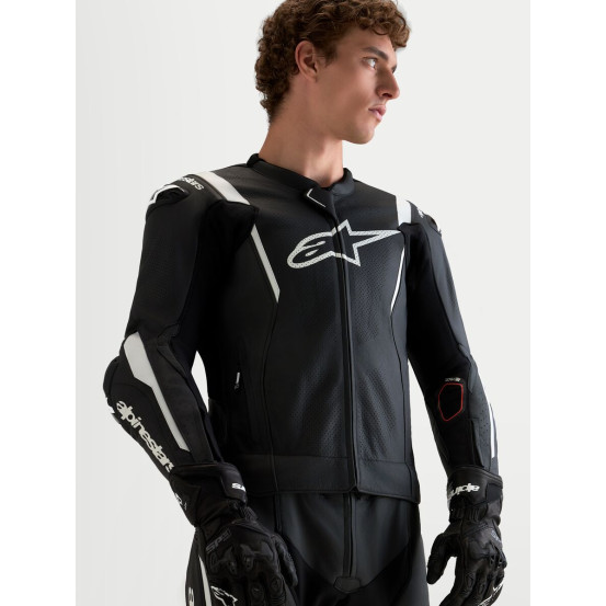 Combinaison cuir moto Alpinestars Missile V3 2 pièces - Noir Blanc