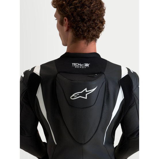 Combinaison cuir moto Alpinestars Missile V3 2 pièces - Noir Blanc