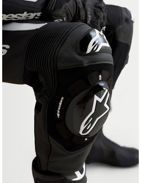 Combinaison cuir moto Alpinestars Missile V3 2 pièces - Noir Blanc