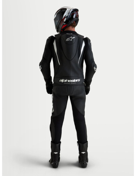 Combinaison cuir moto Alpinestars Missile V3 2 pièces - Noir Blanc