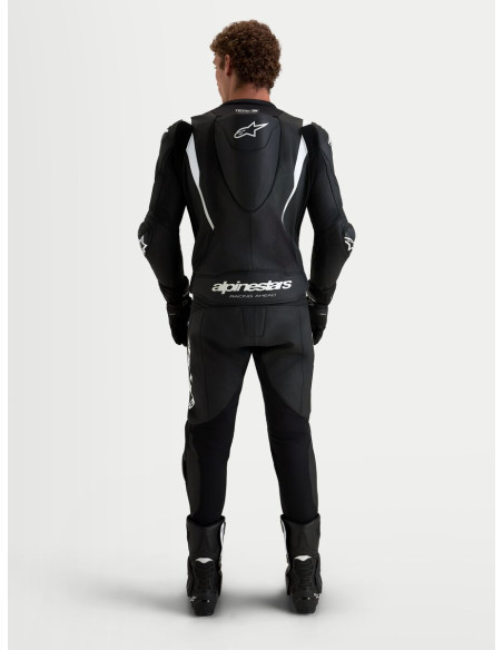 Combinaison cuir moto Alpinestars Missile V3 2 pièces - Noir Blanc