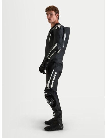 Combinaison cuir moto Alpinestars Missile V3 2 pièces - Noir Blanc