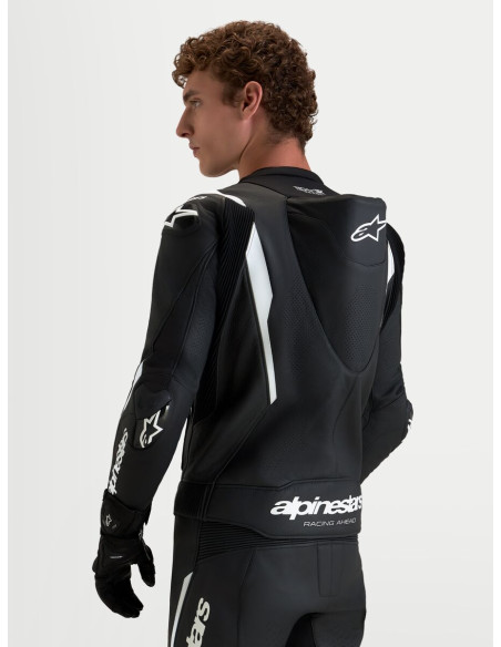 Combinaison cuir moto Alpinestars Missile V3 2 pièces - Noir Blanc