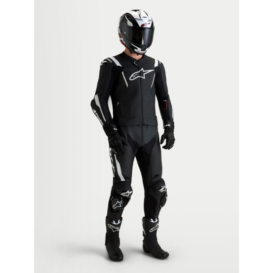 Combinaison cuir moto Alpinestars Missile V3 2 pièces - Noir Blanc