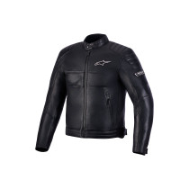Blouson moto cuir Alpinestars Revern - Noir