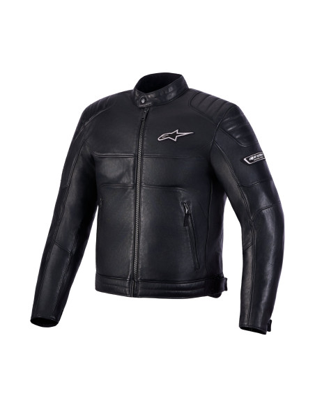 Blouson moto cuir Alpinestars Revern - Noir