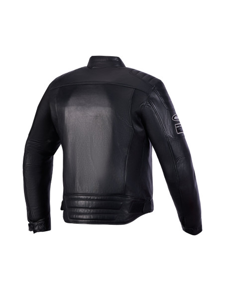 Blouson moto cuir Alpinestars Revern - Noir