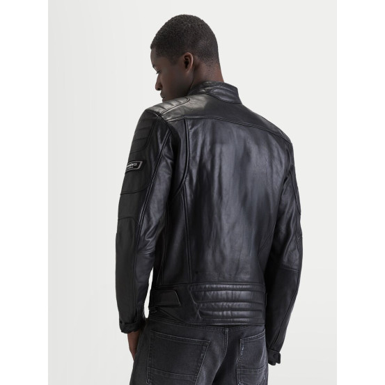 Blouson moto cuir Alpinestars Revern - Noir