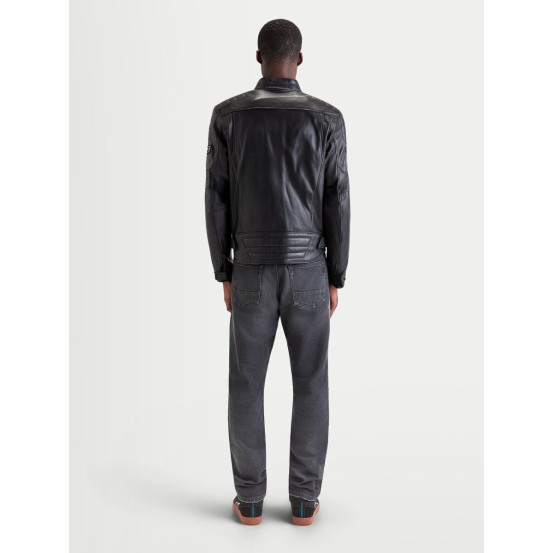 Blouson moto cuir Alpinestars Revern - Noir