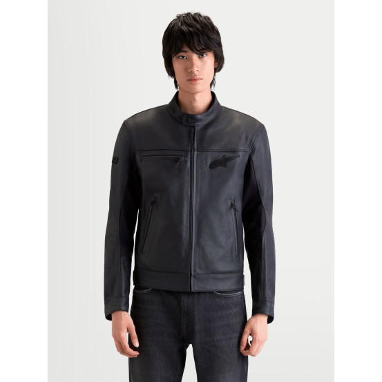 Blouson moto cuir Alpinestars Maver-X - Noir