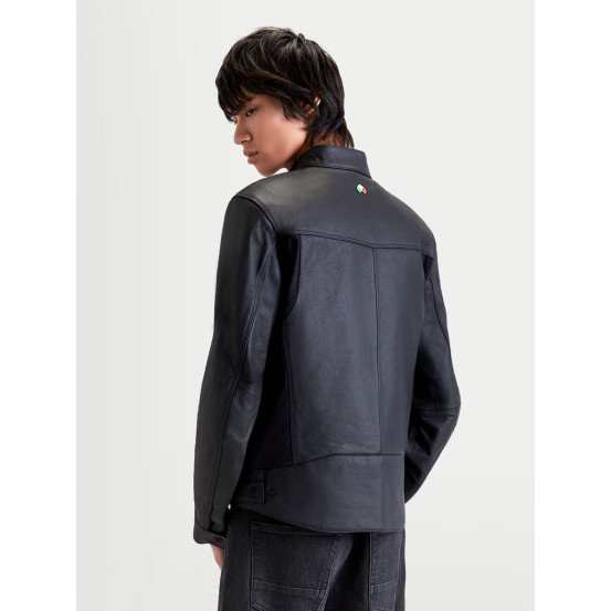 Blouson moto cuir Alpinestars Maver-X - Noir