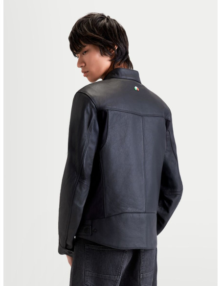 Blouson moto cuir Alpinestars Maver-X - Noir