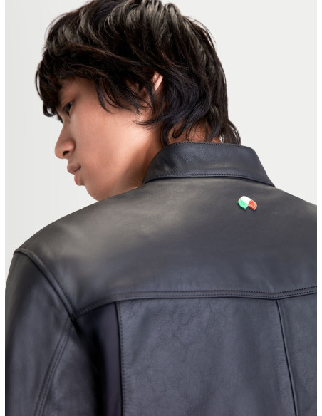 Blouson moto cuir Alpinestars Maver-X - Noir