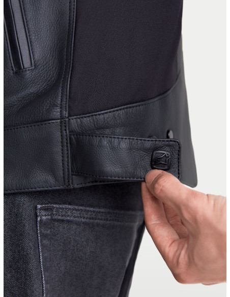 Blouson moto cuir Alpinestars Maver-X - Noir
