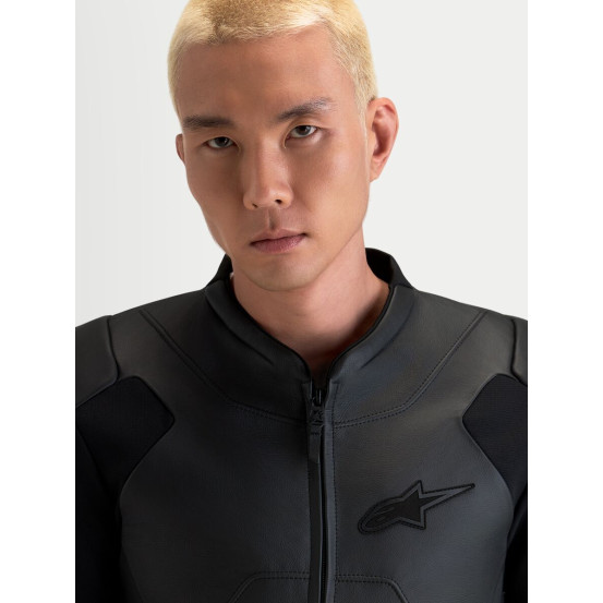 Blouson moto cuir Alpinestars Caliber V2 - Noir