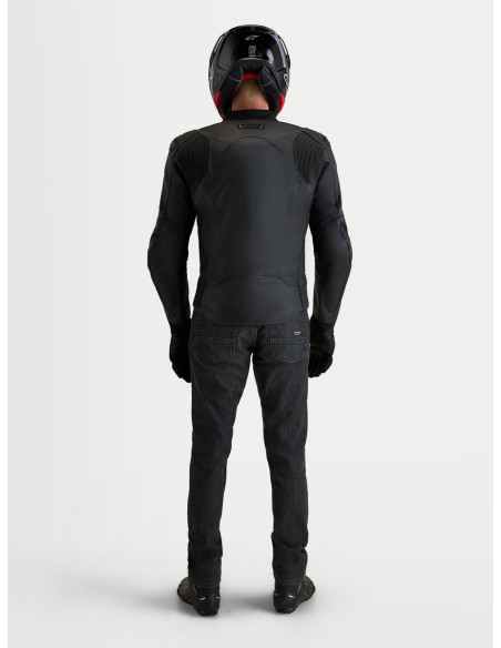 Blouson moto cuir Alpinestars Caliber V2 - Noir