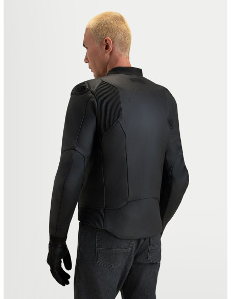 Blouson moto cuir Alpinestars Caliber V2 - Noir