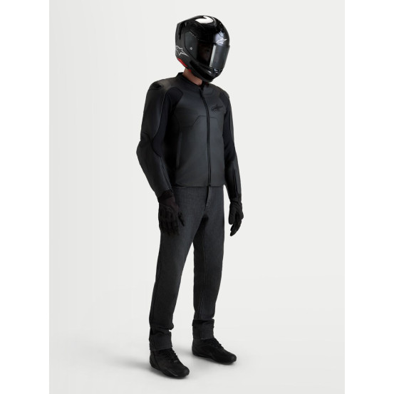 Blouson moto cuir Alpinestars Caliber V2 - Noir