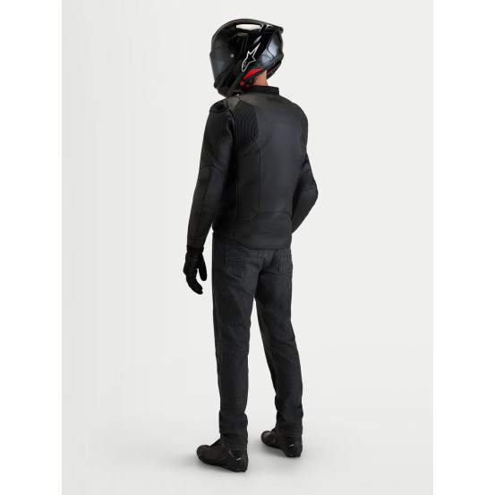 Blouson moto cuir Alpinestars Caliber V2 - Noir