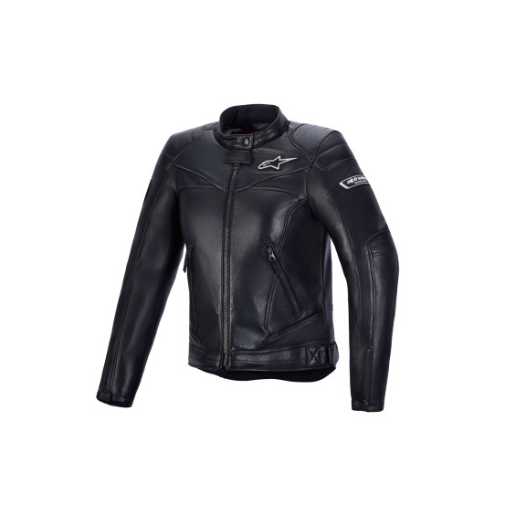 Blouson moto cuir femme Alpinestars Revea - Noir