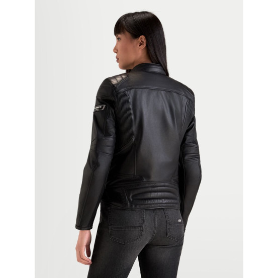 Blouson moto cuir femme Alpinestars Revea - Noir